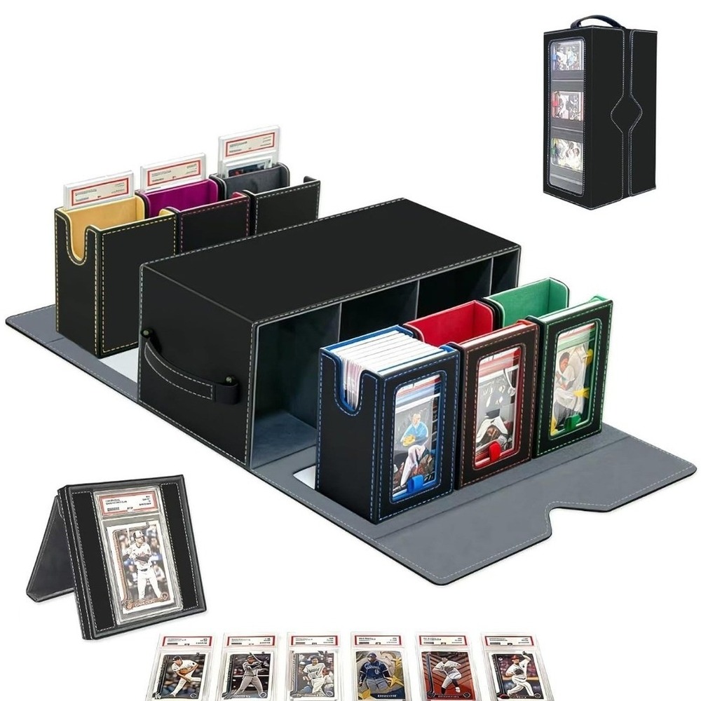Graded Card Storage Box Case Black Modular Drawer Slab Organizer 001 NWOT